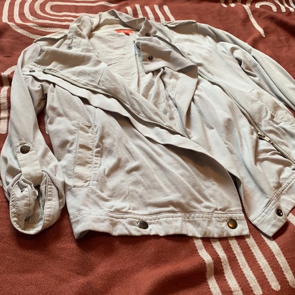 Madewell Hi-Line Cropped Lightweight Moto Jacket - Picture 2 of 8